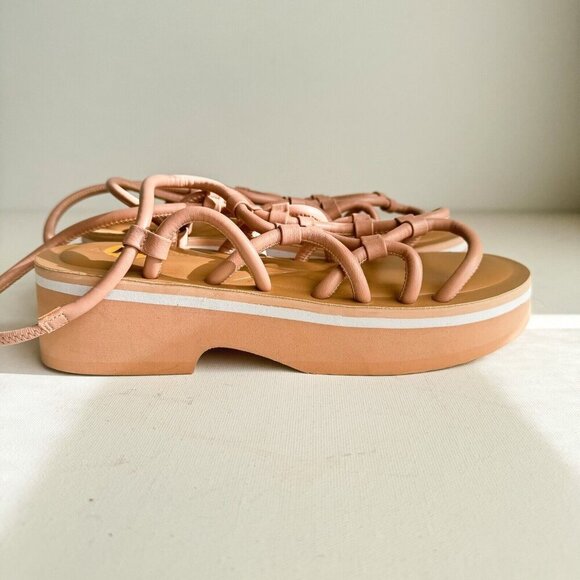 Aerosoles Nude Pink Strappy Summer Leather Sandals 7 - Picture 6 of 7